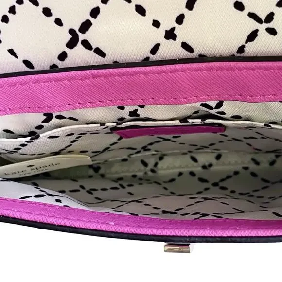 Kate Spade Newbury Lane Sally Crossbody Purse Hot Pink Saffiano Leather - Picture 5 of 11